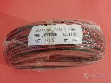 Cavo rosso/nero 2x1,5 mmq 100m