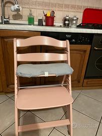 Seggiolone HAUCK rosa chiaro come nuovo