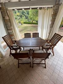 Tavolo con 6 sedie legno