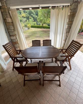 Tavolo con 6 sedie legno