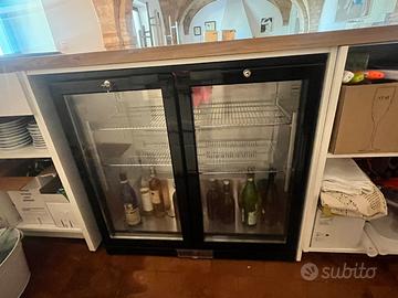Frigo per bibite a due porte vetro