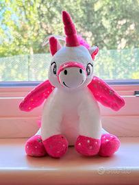 Peluche Unicorno Alato Rosa e Bianco