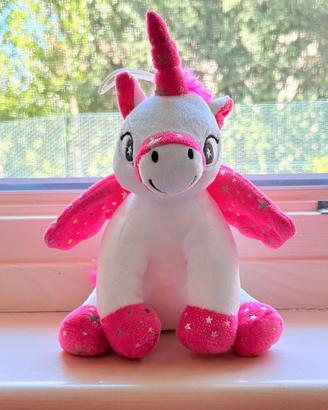 Peluche Unicorno Alato Rosa e Bianco