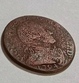 moneta 5 soldi 1794 - regno di Sardegna 