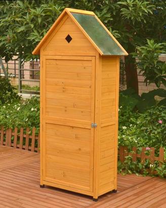 Armadio in legno da esterno e giardino portascope