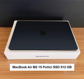 VENDUTO MacBook Air  M2 15'  512 GB