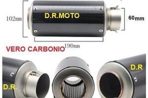 46.01 scarico VERO CORTO CARBONIO 26 CM RACING