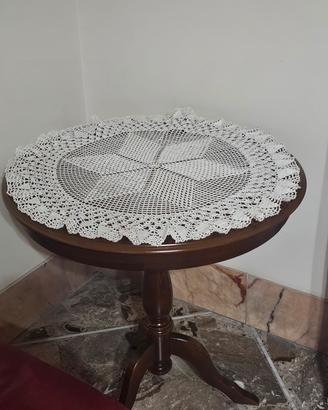 Tavolino tripode tondo legno massello