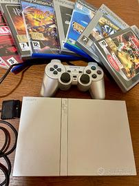PlayStation 2 Slim Silver + 8 giochi (Tekken ecc.)