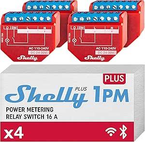interruttore SHELLY 1PM PLUS - PACK X 4 INS817
