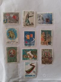 10 francobolli italiani usati del 1997