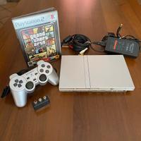 Console playstation 2 slim silver