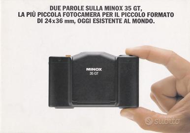 Minox 35 due brochure anni 80