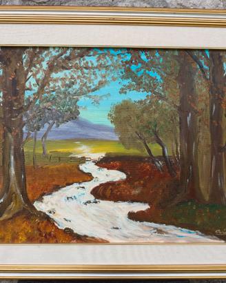 Quadro con paesaggio boschivo