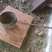 Mestolo Rame Vintage martellato, manico in Ferro