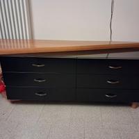 Cassettiera nero/marrone