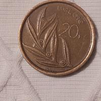 moneta belga da 20 franchi