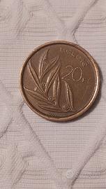 moneta belga da 20 franchi