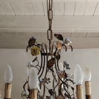 Lampadario da soffitto vintage ed artigianale