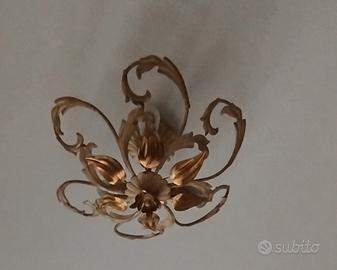 Plafoniera in ferro battuto a 3 luci