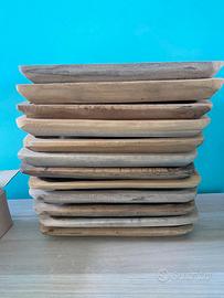 Vassoi di legno rettangolari