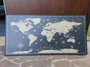 Quadro Scaldante Elettrico Mappa del Mondo