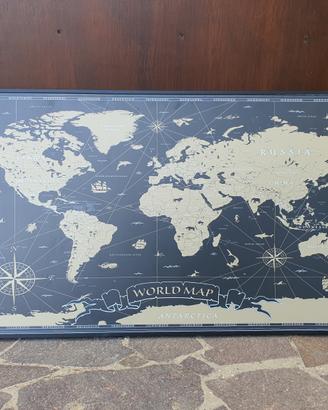 Quadro Scaldante Elettrico Mappa del Mondo