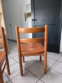 Set 4 sedie legno massello