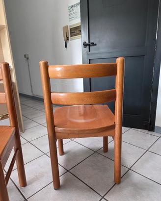 Set 4 sedie legno massello