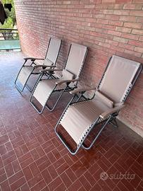 3 poltrone sdraio
