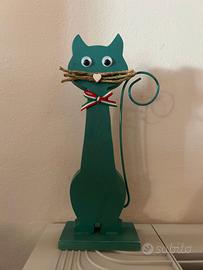 gatto stilizzato in legno 