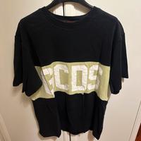T-shirt GCDS nera con scritta verde – Taglia M