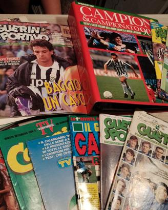 Collezione fascicoli calcio con poster 1980/1990
