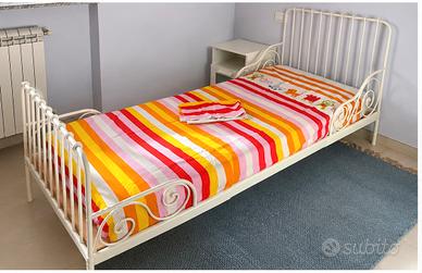 Letto allungabile e doghe, bianco