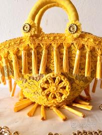 Borsa Coffa siciliana gialla  Daniè made in Sicily