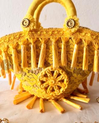 Borsa Coffa siciliana gialla  Daniè made in Sicily