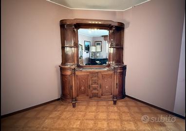 Credenza Liberty primi ’900 con specchiera e marmo