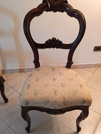 Sedie in noce "Luigi filippo" originali