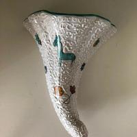 Vaso fioreria applique in ceramica di Rolli Deruta