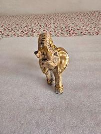 Statuetta Elefante Portafortuna Dorato