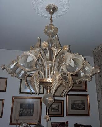 Lampadario in vetro di Murano