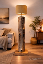 Lampada da terra in tronco di abete - 173cm