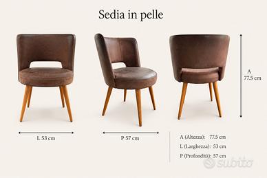 Sedia in pelle
