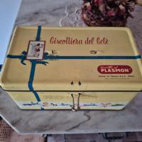Scatola di latta vintage Biscottiera Plasmon