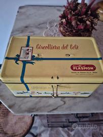 Scatola di latta vintage Biscottiera Plasmon