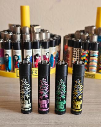 Set 4 accendini Clipper Weed Amsterdam