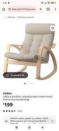 sedia a dondolo Ikea POANG