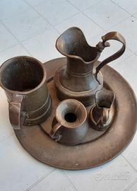 set ottone massiccio vintage 
