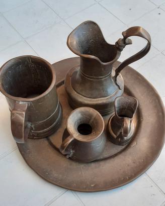 set ottone massiccio vintage 