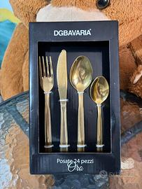 Set da 24 posate DGBAVARIA colore Oro inox